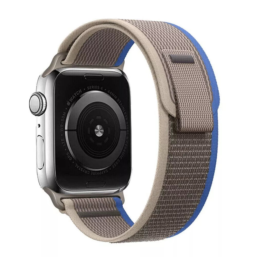 LZEL 42/44/45/46/49MM AvalonFlex Nylon Watch Band | Blue/Gray LZEL 42/44/45/46/49MM AvalonFlex Nylon Watch Band | Blue/Gray